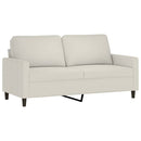 2-personers sofa 140 cm velour cremefarvet