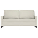 2-personers sofa 140 cm velour cremefarvet
