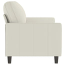 2-personers sofa 140 cm velour cremefarvet