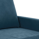 2-personers sofa 140 cm fløjl blå