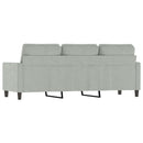 3-personers sofa 180 cm velour lysegrå