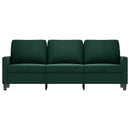 3-personers sofa 180 cm fløjl mørkegrøn