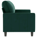 3-personers sofa 180 cm fløjl mørkegrøn