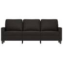 3-personers sofa 180 cm velour sort
