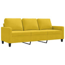 3-personers sofa 180 cm velour gul