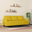 3-personers sofa 180 cm velour gul
