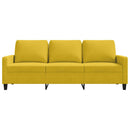 3-personers sofa 180 cm velour gul