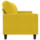 3-personers sofa 180 cm velour gul