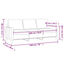 3-personers sofa 180 cm velour gul