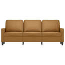 3-personers sofa 180 cm fløjl brun