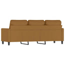 3-personers sofa 180 cm fløjl brun