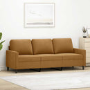 3-personers sofa 180 cm fløjl brun