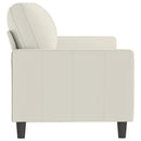 3-personers sofa 180 cm fløjl cremefarvet