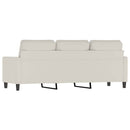 3-personers sofa 180 cm fløjl cremefarvet
