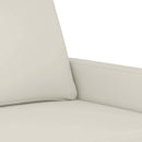 3-personers sofa 180 cm fløjl cremefarvet