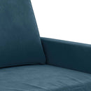 3-personers sofa 180 cm velour blå