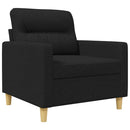 lænestol 60 cm stof sort