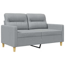 2-personers sofa 120 cm stof lysegrå