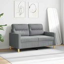 2-personers sofa 120 cm stof lysegrå
