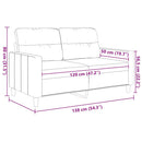 2-personers sofa 120 cm stof mørkegrå