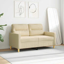 2-personers sofa 120 cm stof cremefarvet