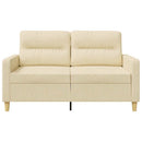 2-personers sofa 120 cm stof cremefarvet