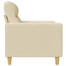 2-personers sofa 120 cm stof cremefarvet