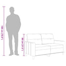 2-personers sofa 120 cm stof cremefarvet