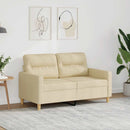2-personers sofa 120 cm stof cremefarvet