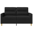 2-personers sofa 120 cm stof sort