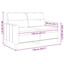 2-personers sofa 120 cm stof sort