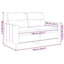 2-personers sofa 120 cm stof lysegul