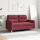 2-personers sofa 120 cm stof vinrød