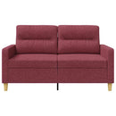 2-personers sofa 120 cm stof vinrød