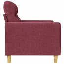 2-personers sofa 120 cm stof vinrød