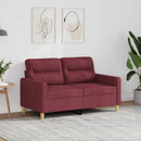 2-personers sofa 120 cm stof vinrød