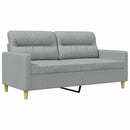 2-personers sofa 140 cm stof lysegrå