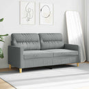 2-personers sofa 140 cm stof lysegrå