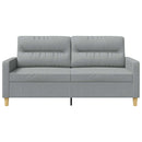 2-personers sofa 140 cm stof lysegrå