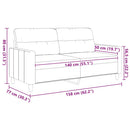 2-personers sofa 140 cm stof lysegrå