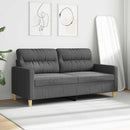 2-personers sofa 140 cm stof mørkegrå