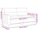 2-personers sofa 140 cm stof mørkegrå