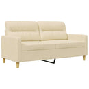 2-personers sofa 140 cm stof cremefarvet