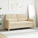 2-personers sofa 140 cm stof cremefarvet