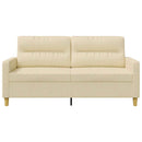 2-personers sofa 140 cm stof cremefarvet
