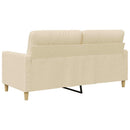 2-personers sofa 140 cm stof cremefarvet