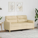 2-personers sofa 140 cm stof cremefarvet