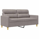 2-personers sofa 140 cm stof gråbrun