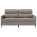 2-personers sofa 140 cm stof gråbrun