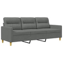 3-personers sofa 180 cm stof mørkegrå